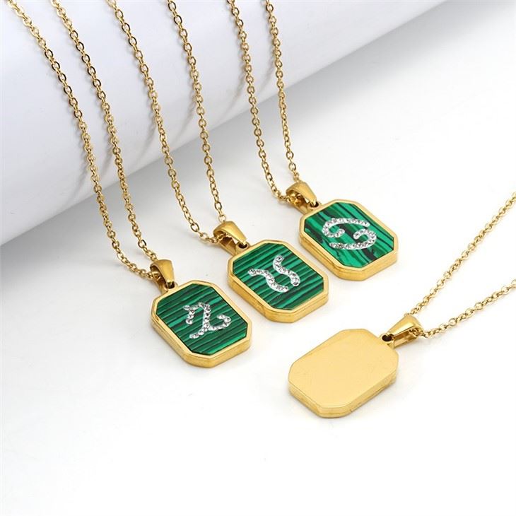 stainless steel zodiac necklace