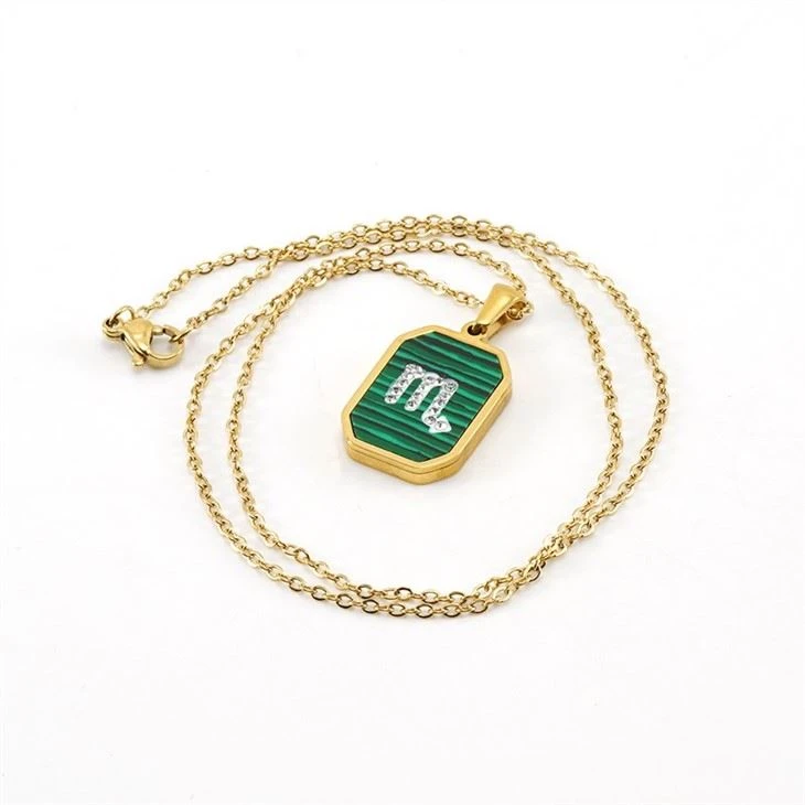 zodiac necklace gold plated