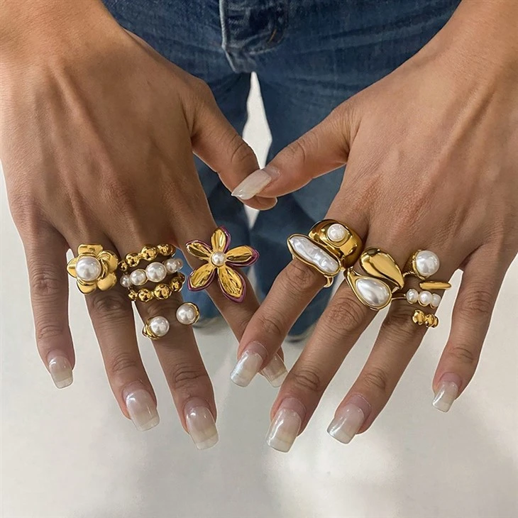 Flower Pearl Ring factory