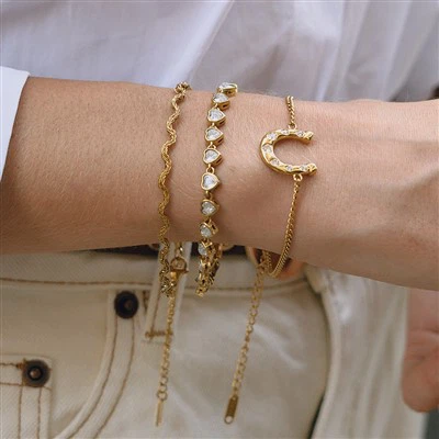 CZ Horseshoe Link karkötő