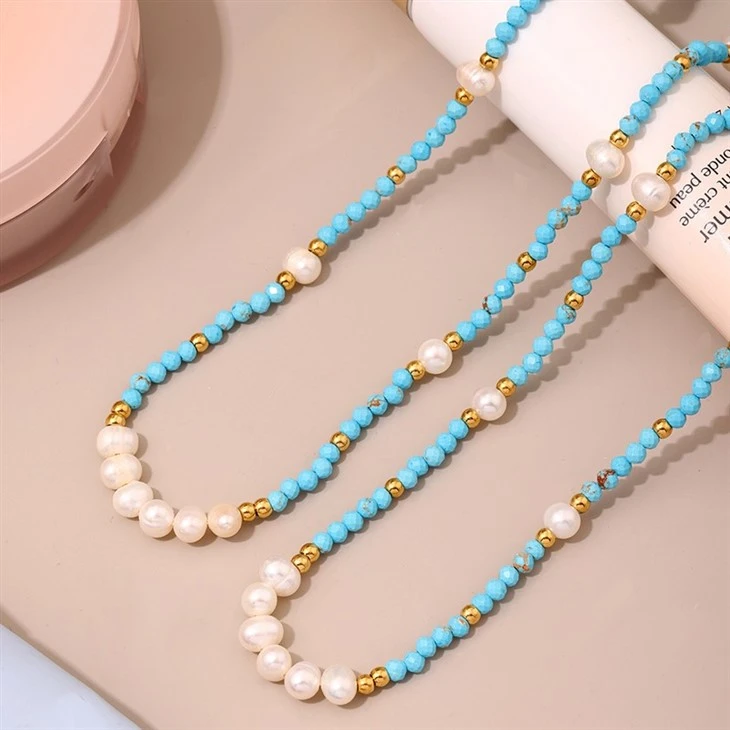Turquoise Freshwater Pearl Necklace price